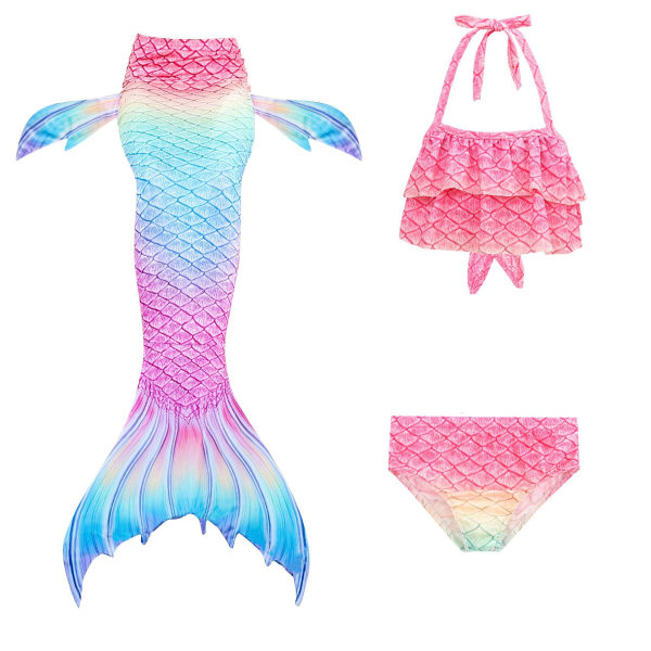 1 st Barn Flickor Mermaid Tail Simning Mermaid Kostym Cosplay Ch