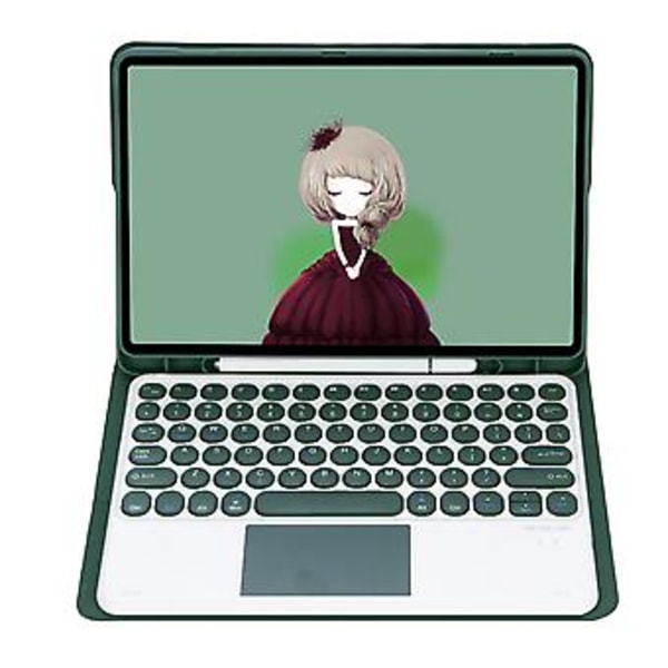 Tastatur + Læder til Samsung Galaxy Tab A8 10.5 2021 Mørkegrøn Dark green