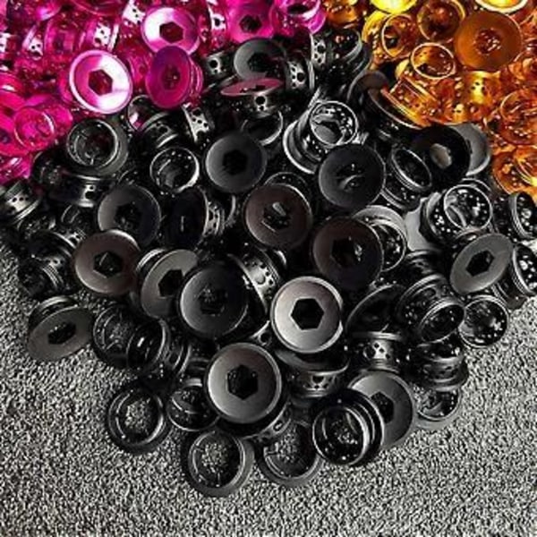 20mm Vevfästbultar Ersättning Aluminiumlegering Vevparti Skyddsskruvar Mountainbike Vevskyddsskruvar Cykeldel Svart Black