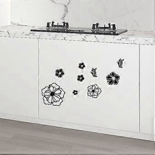 Søte Sommerfugler Blomster Vegg Klistremerke - Veggdekorasjon for Stue Soverom Vegg Klistremerke