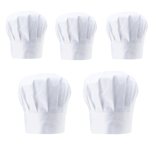 5 KPL Unisex Polycotton Kokkihattu Säädettävällä Joustavalla Nauhalla