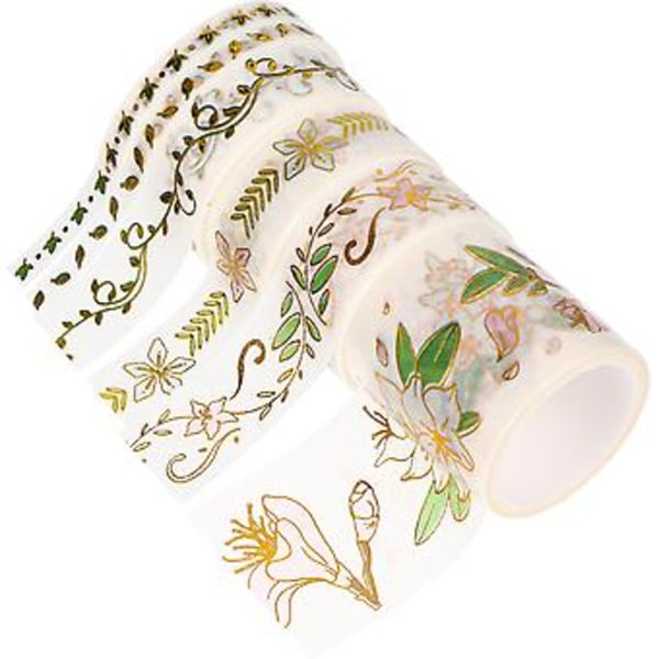 6 Rullar Dekorativ Washi Tejp Dekorativa Scrapbook Tejper DIY Washi Tejper