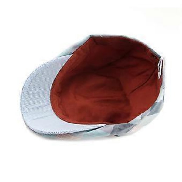 1 stk Britisk rutete beret utendørs fritids Newsboy Cap (Rosa)