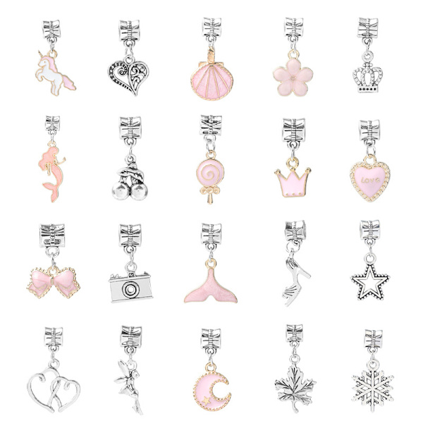 Charm armbandssats, smyckestillverkningssatser sjöjungfru enhörning