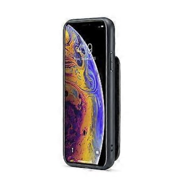 Crazy Horse PU -kotelo iPhone XR:lle Black