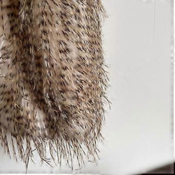Mjuka benvärmare för kvinnor, luddiga, pälsliknande vinterstövelmanschetter, damasker, modeaccessoar för kostymfester och vardagsbruk, brun brown