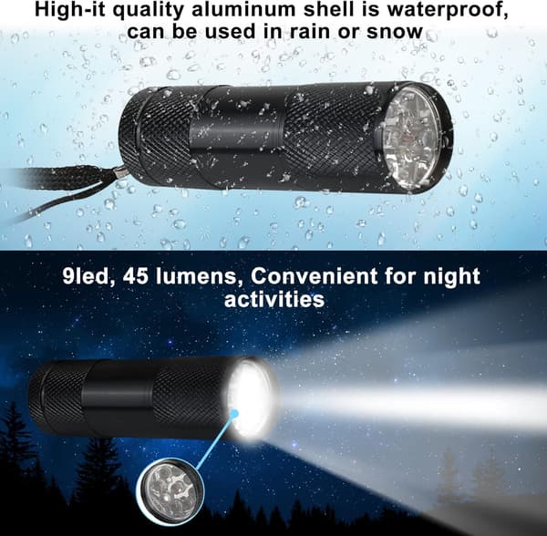 Mini-taskulamppu - 8 kpl LED-taskulamppua lasten syntymäpäiväjuhliin
