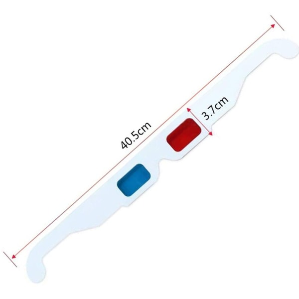 10 Par 3D Pappbriller Universelle 3D Briller Pappbriller