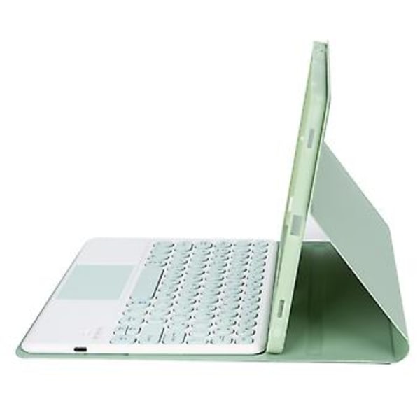 Tangentbord + Läder För Samsung Galaxy Tab A8 10.5 2021 Mörkgrön Light green