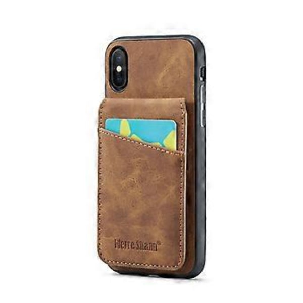 Crazy Horse PU-etui til iPhone XR Brown