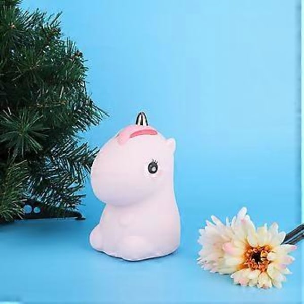 USB-laddande enhörningar form LED-lampa färgglad nattlampa för hem sovrum inomhus rosa