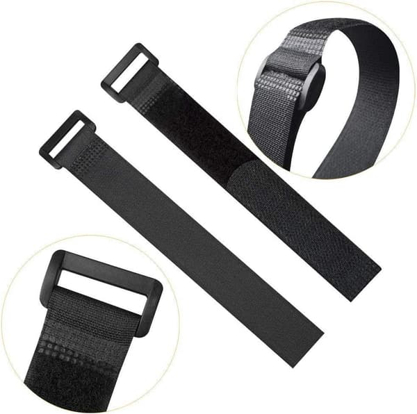 Pakke med 10 Premium Cinch-stropper - 8\" Genanvendelige Krog & Loop-bindestropper