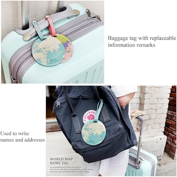 1 stk (indigo) bagasjelapper, ID-kort bagasjelapper, håndveskelapper