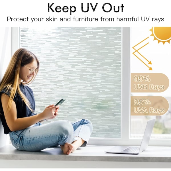 Anti-UV Blackout Elektrostatisk Vindusfilm Klebende Vindusfilm
