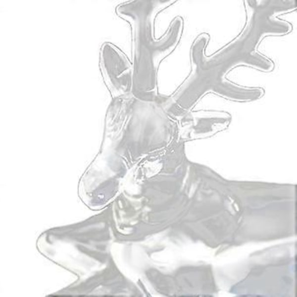 Jul Ren Staty Klar Akryl Älg Figurin Dekorativa Samlingar Bordsdekoration Ren Skulptur för Hylla Kontor (Liggande Ren) Lying Deer