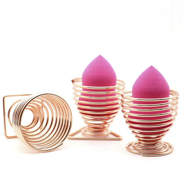 3 kpl Kauneussieni Blender -teline, Rose Gold - Meikkisienien Kuivaus