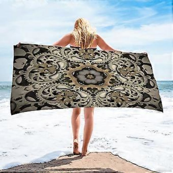 Mikrofiber Strandhåndklæde Super Let Farverigt Badehåndklæde Sandtæt Strandtæppe Multifunktionelt Håndklæde Til Rejser Svømmepøl 30x60 Tommer