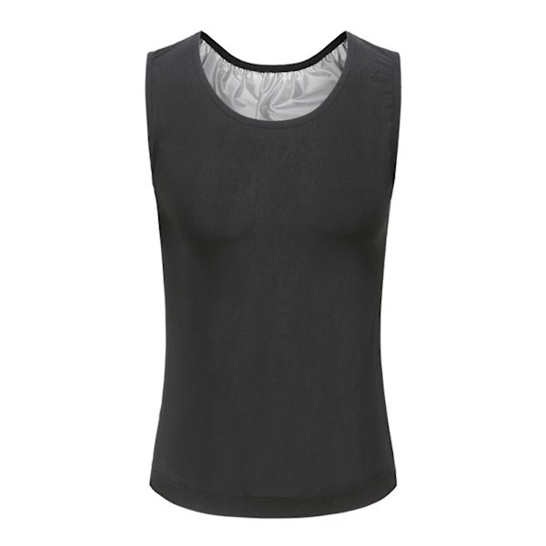 Herre Kompressionsskjorte Taljetræner Body Shaper Slankende Tank Top Træningskorset.4XL 5XL.Sølv Silver 4XL