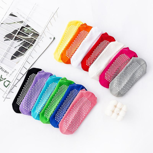 6 Par Ikke-Skli Sticky Grippers Sokker Pilates Yoga Barre Anti-Skli Sokker For Barn Kvinner Menn. Lake Blå. Blue