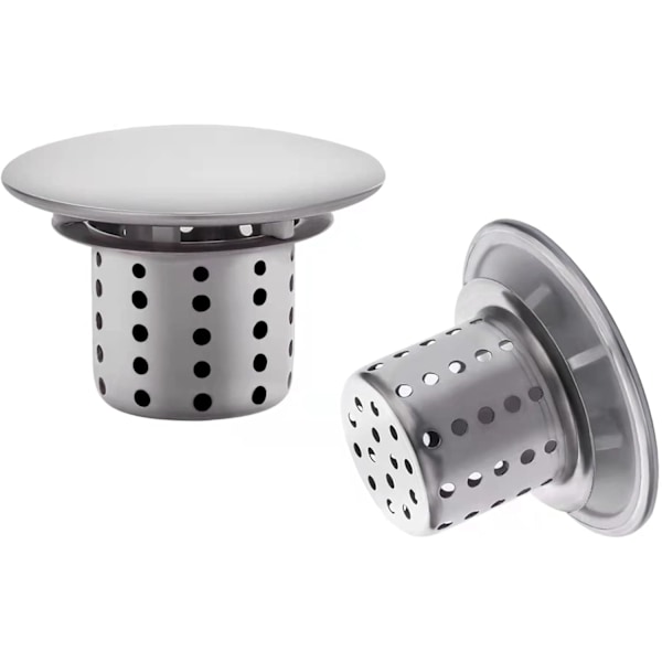 Badekar sil, hår catcher dusjsil, 2 stk rustfritt stål