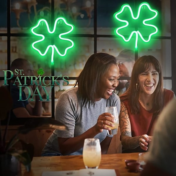 Irlannin neliapila valoisa St. Patrick's Day 1 kpl neonkyltti