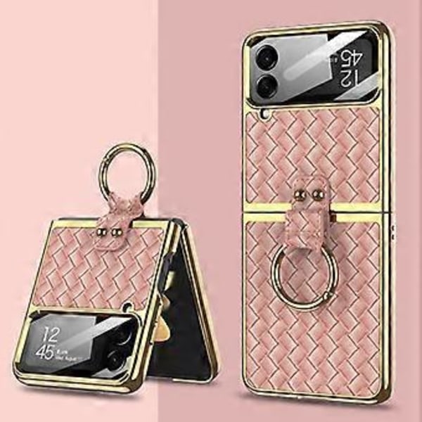Kudottu Tekstuuri Kotelo Samsung Galaxy Z Flip4:lle (Sininen) Rose Gold