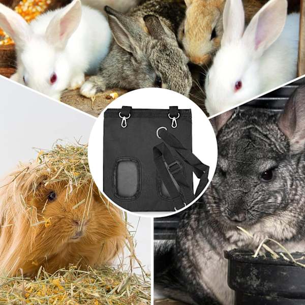 (Sort) Høfoderpose, Marsvin Chinchilla Oxford Stofophæng