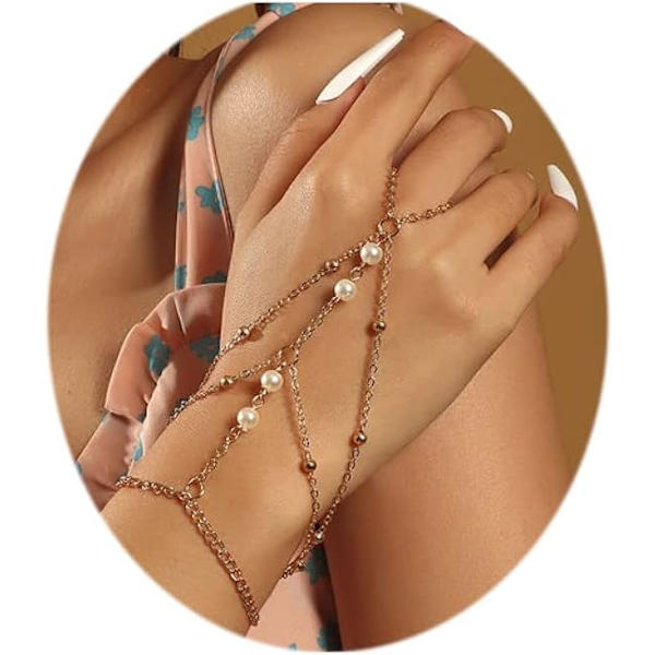 Rannekoru Sormus Käsiketju Boho Tassel Kristalli Orjakoru Naisille Käsivaljaat Sormen Sormukset Säädettävä Pop Julkkis Käsikorut Ketju Sormus Korut
