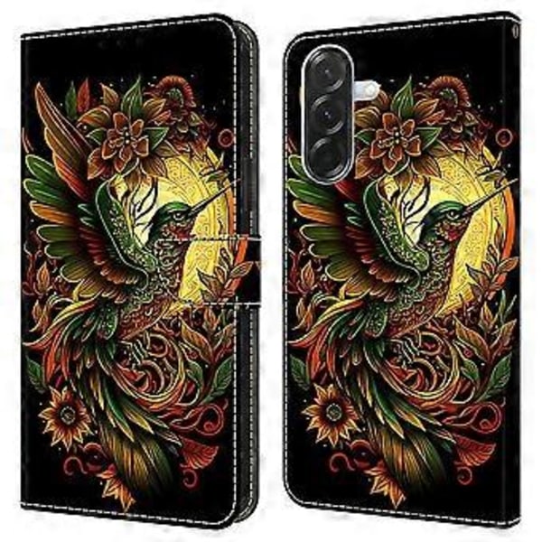 Läderfodral med mönstertryck, plånboksställ och flip-fodral för Samsung Galaxy S24 FE