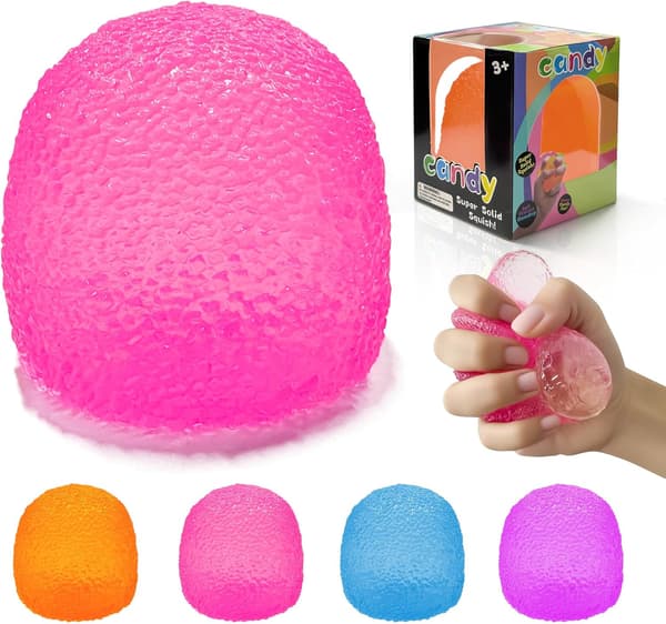 Dohsquishies Nee Candy Maltose Leksak, Super Solid Klämboll, Stresslindrande Sensorisk Leksak, Rosa Pink