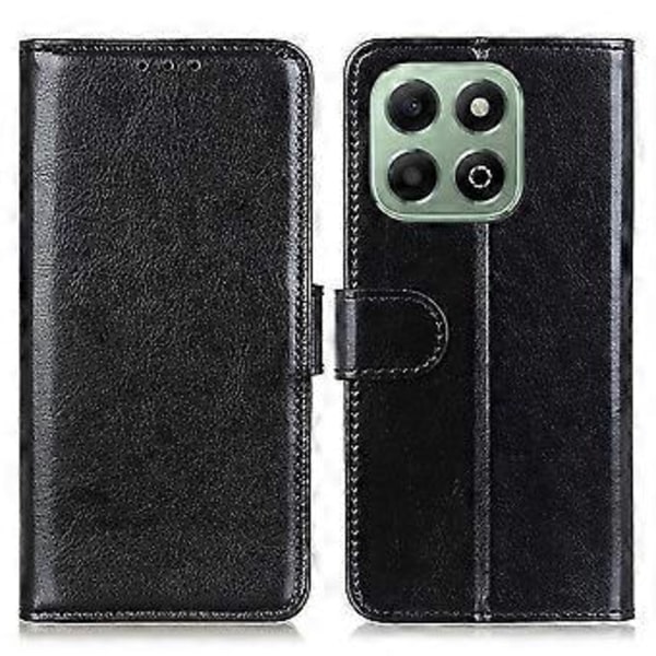 För Honor X6b 4G Fodral Crazy Horse Textur PU Läder Telefonställ Skydd Style A