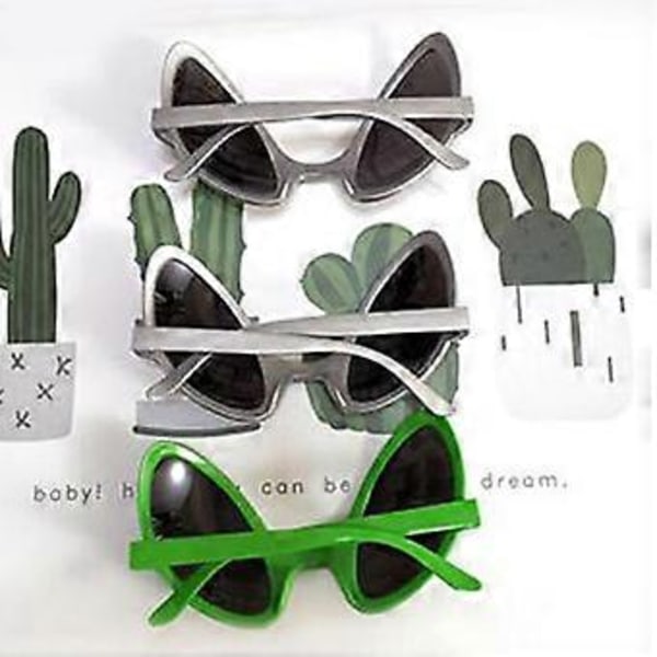 Fasjonable Alien-briller for voksne, Unisex Fancy Party Novelty Sølvramme Fargerike Linser