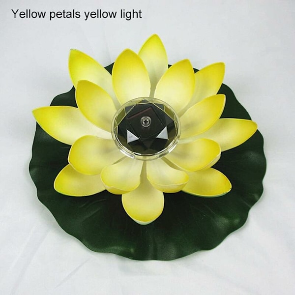 Flytande Lotus Solcellslampa Sol Lotus Blomma LED Solcellslampa 28X8