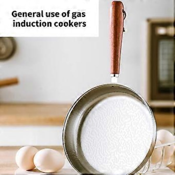 Non-stick Stekpannor Kastruller Kokkärl Omeletter Biff Pannkakor Köksredskap Rostfritt Stål Platt Botten Lättanvända Pannor 12cm