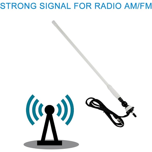 Marinradioantenne Vanntett AM FM Antenne IP66 Bilmottaker Fl