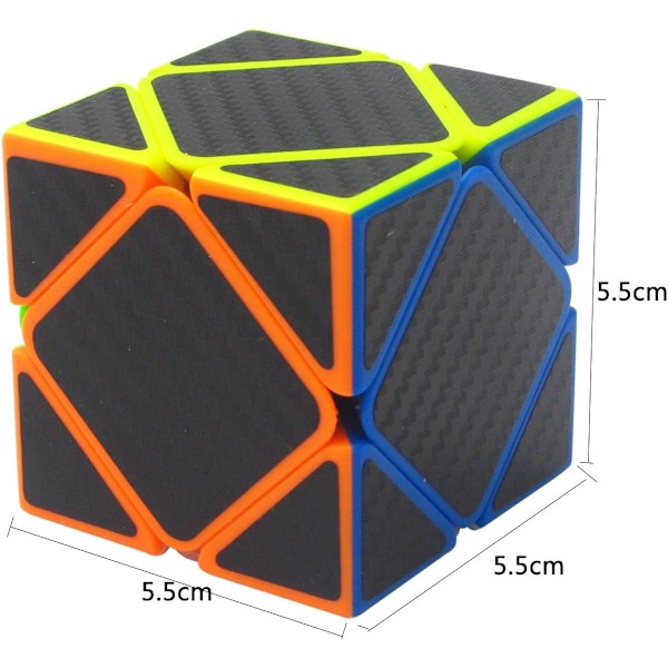 Skewb Puzzle Cube Ny Cubo Super Hurtig Kulfiber Sticker