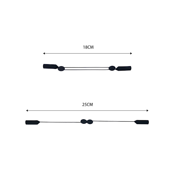 25CM Neopren Brille Snore, Universal Rem Strop Holder Sikkerhed og F