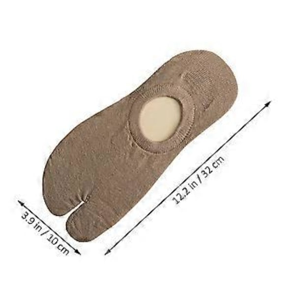 4 Par No Show Sokker Anti-slip Unisex Sportsokker To-finger Lav Snit Ankelsok