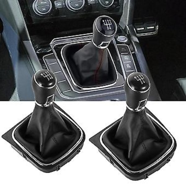 5 Gear Bil Gearknop Støvtæt Cover Til Golf 5 Mk5 R32 Golf 6 Mk6 Pu Læder Gearknop Gaitor Cover