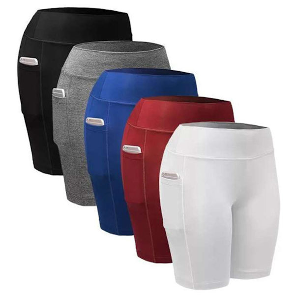 Snabbtorkande Yoga Biker Shorts för Damer - Slim Fit För Träning (sommar).XL.Mörkgrå Light Gray XL