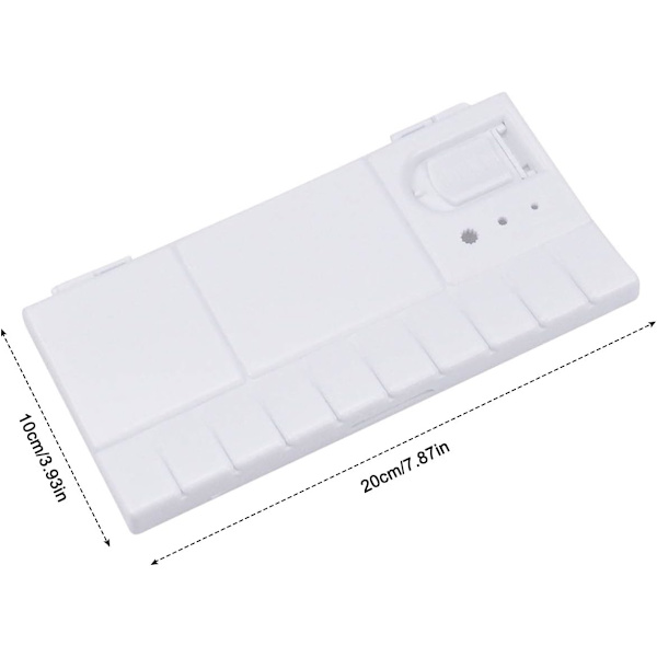 Hvid - 1 stk. plastik palet, foldbar palet, kunstnerpalet