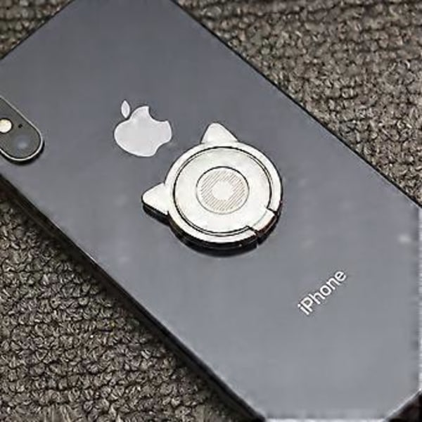 2 Stycken Mobiltelefon Ringhållare Fingerhållare Mobiltelefonhållare Katt 360 Graders Rotation Mobiltelefon Ringhållare Finger Katt Smartphone Fingerhållare Cel