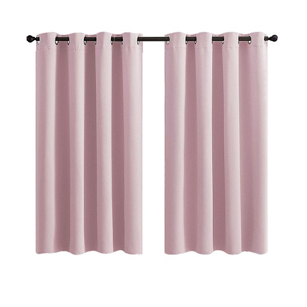 Basale gardiner i polyester bachette - 8 sølvfarvede øjer - 150x250c