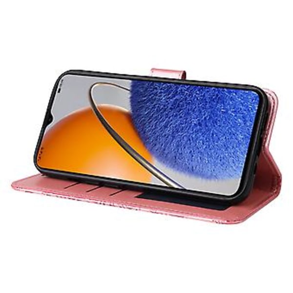 Solros Läder Telefonfodral För Huawei nova Y61 Rose Gold