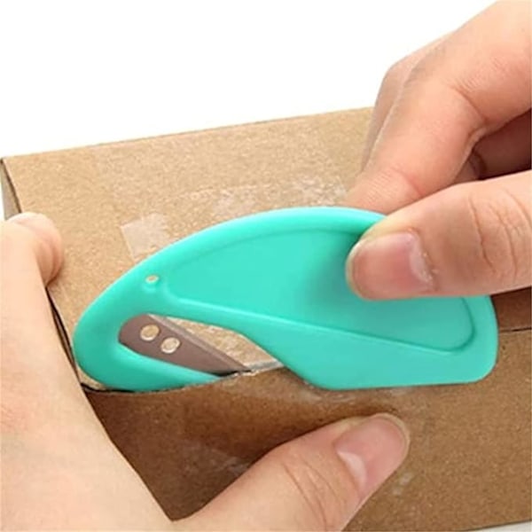 1 st grön plastbrevöppnare för kuvert och postpaket,
