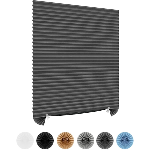 Klipp den ikke-vevde stoff av lamellen uten å bore til en passende størrelse for skyggelegging og isolasjon, enkel å installere, grå, 90x150cm