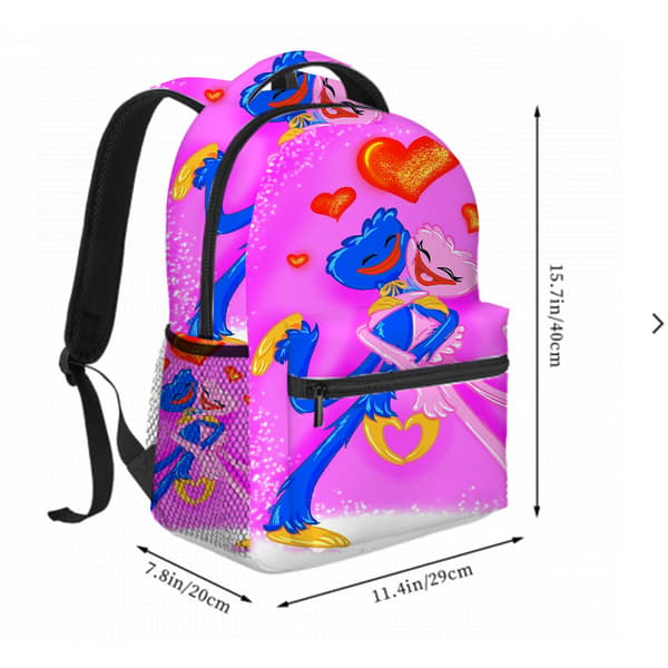 3D Rygsæk Digitalt Tryk Skoletaske Studenter Skuldertaske-5