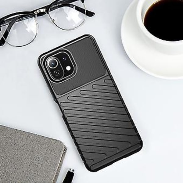 För Xiaomi Mi 11 Lite Litchi Textur PU Fodral För Xiaomi Mi 11 Lite Purple
