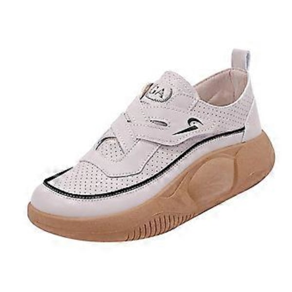 Dam Skor Halkfria Snygga Lätta Ventilerande Sommar Sport Sneakers Flickor Casual Sneakers för Gata Camping Utomhus Inomhus Tennis (Beige 37) Beige 37