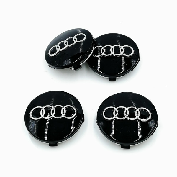Passer til Audi 60mm navkapsel A6 C5 hjullogo, 4-delt